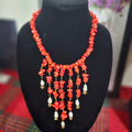 Handcrafted Coral Gemstone Necklace