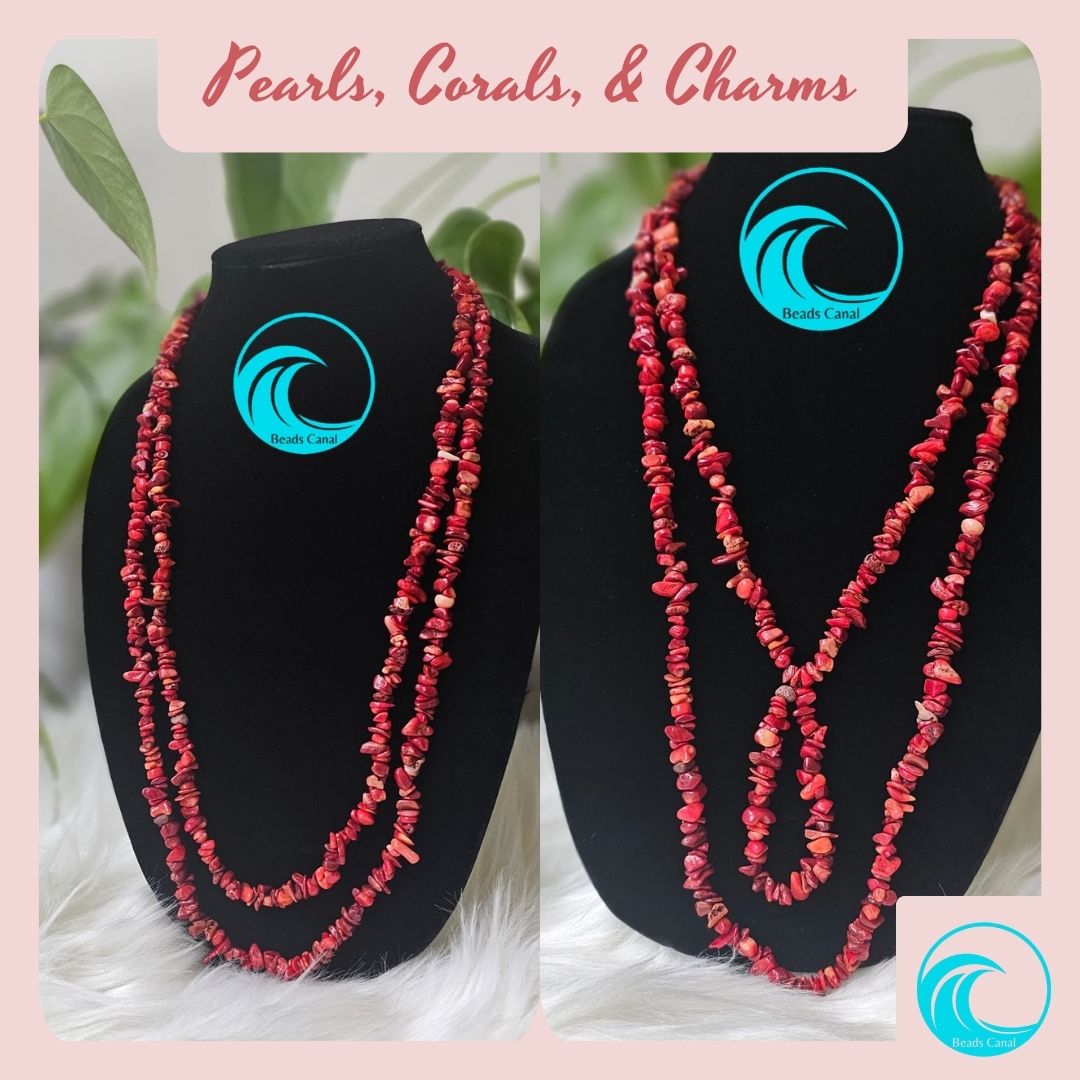 Red Coral Gemstone Necklace
