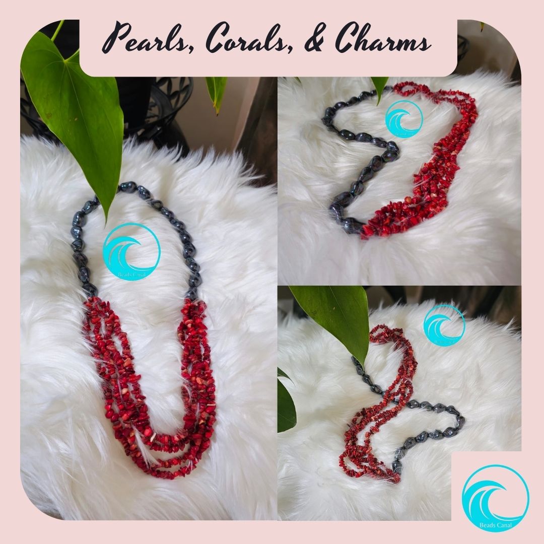 Red Coral Gemstone Necklace